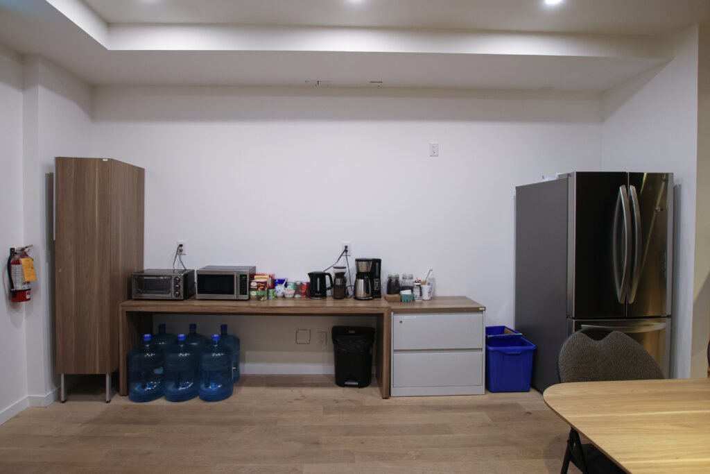 The Intrepid Festival Hub kitchenette space