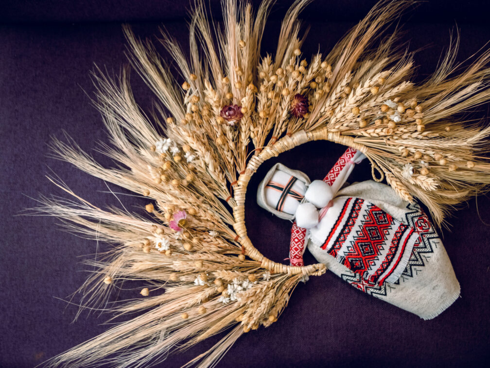 Motanka blessing doll with wheat. NB: to be placed to the right of, or below, actor's headshot.