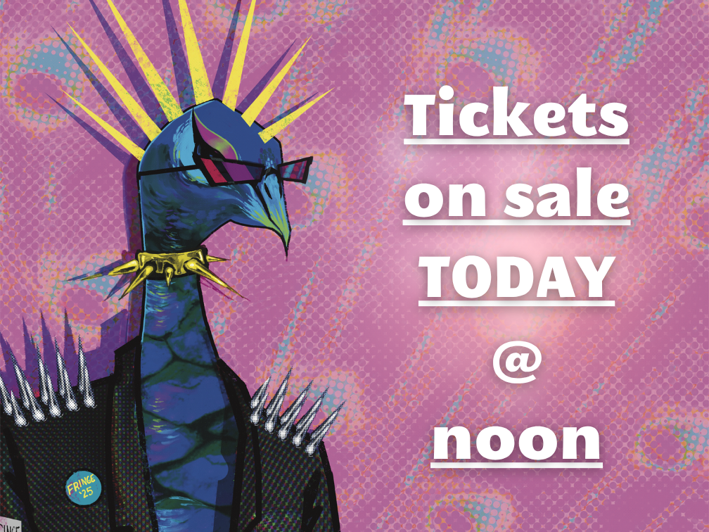 text reads "tickets on sale today at noon"